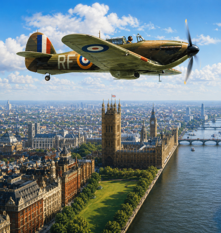 10x10ft Spitfire over London Backdrop