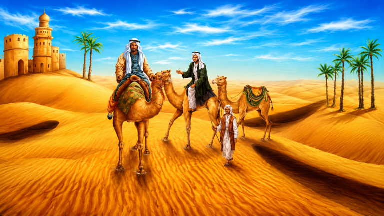 20x10ft-Camels-in-Desert-Backdrop