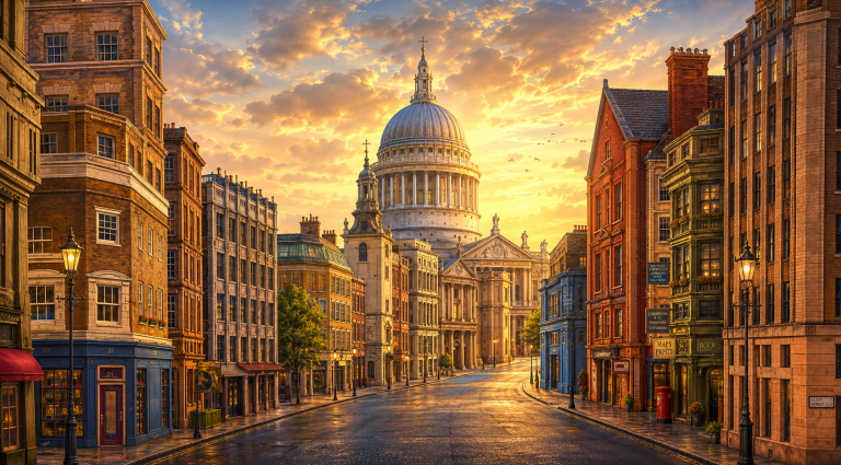20x10ft London Street Backdrop