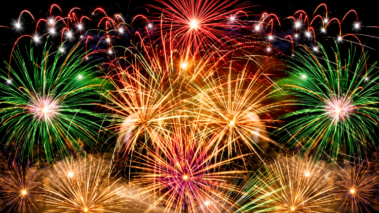 20x10ft Fireworks Backdrop