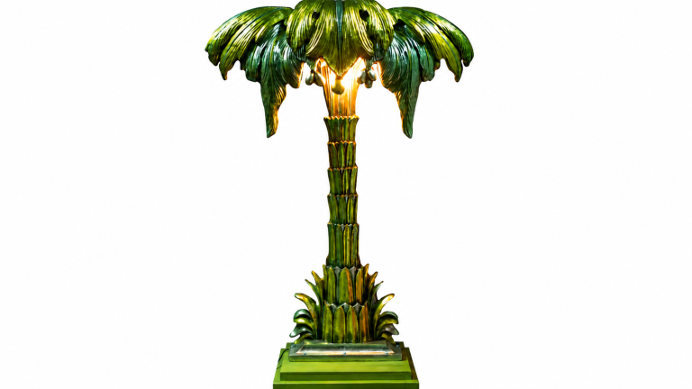 7ft Resin Cast Gold Palm Trees