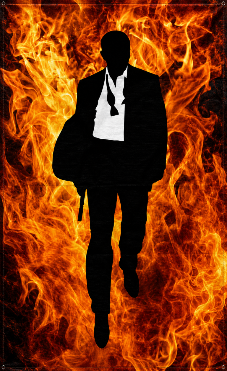 5x8ft (1.5mx2.4m) Male Silhouette Banner