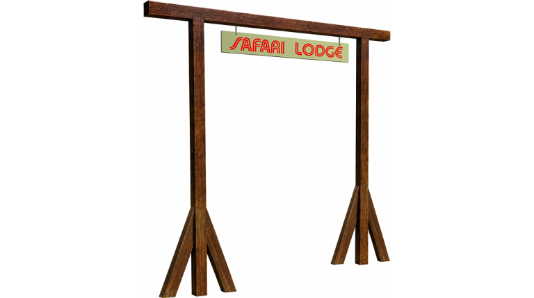 9x8ft Wooden 3D Safari Lodge Entrance