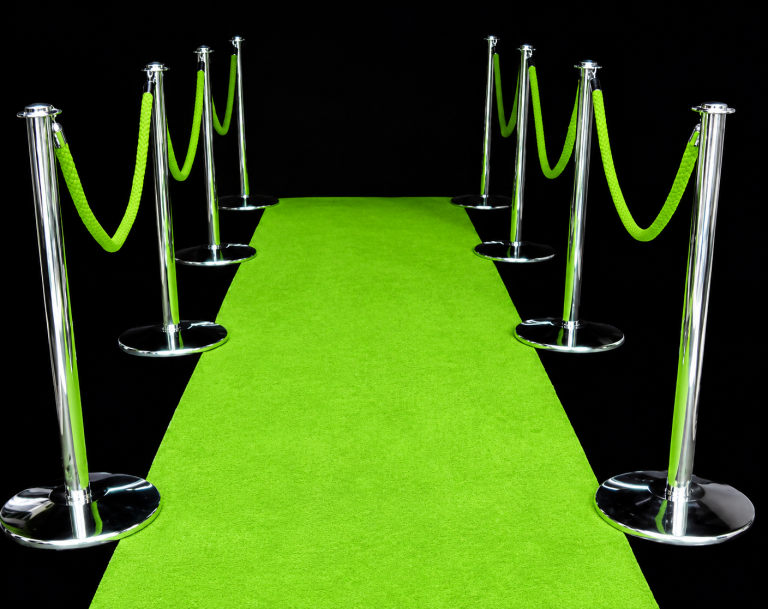 Grass Carpet, Rope & Posts