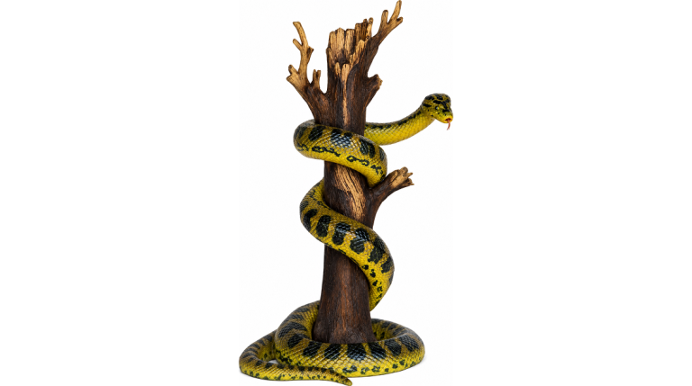 Life Size Resin Cast Snake in a Tree Statue