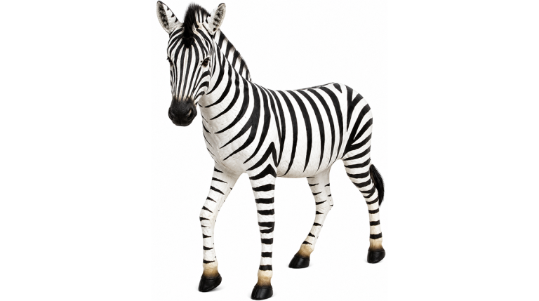 Life Size Resin Cast Zebra Statue