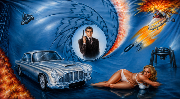 20x10ft (6mx3m) Bond Montage Backdrop