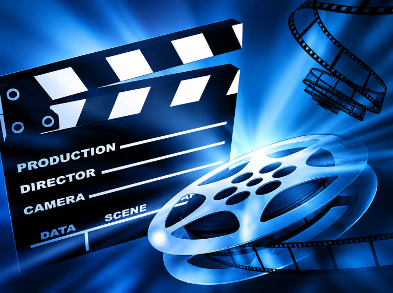 10x10ft Clapper-board Montage Backdrop