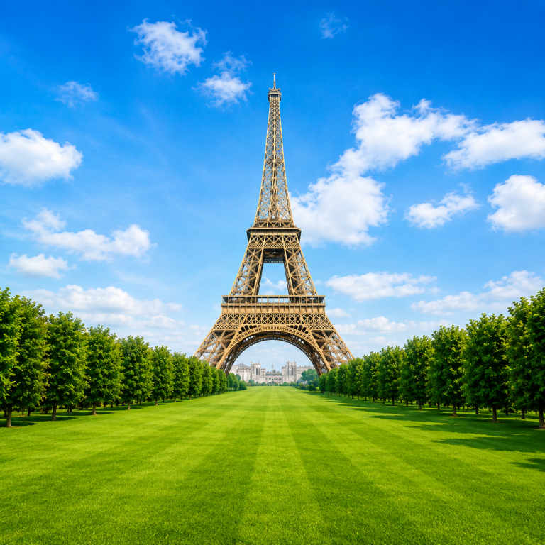 10x10ft Eiffel Tower Backdrop