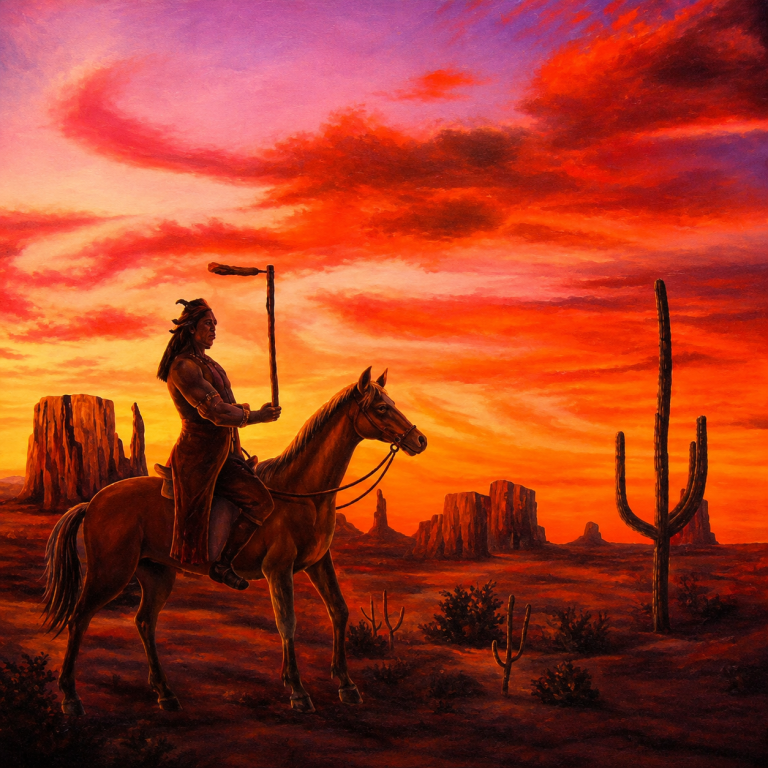 10x10ft Indian at Sunset Backdrop