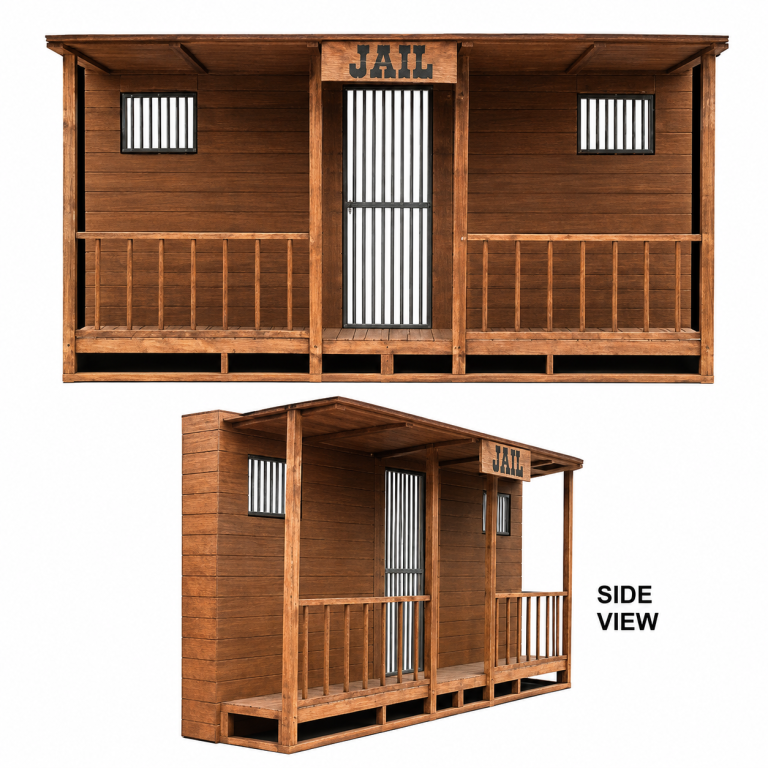 16x8ft 3D Wooden Jail Frontage