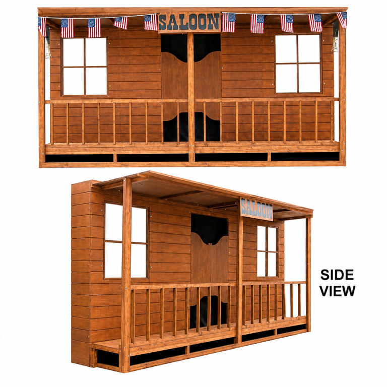 16x8ft 3D Wooden Saloon Frontage-1