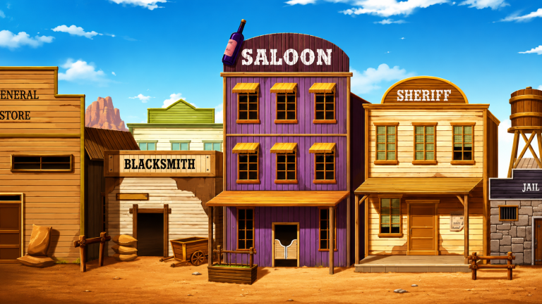 20x10ft Western Street Backdrop