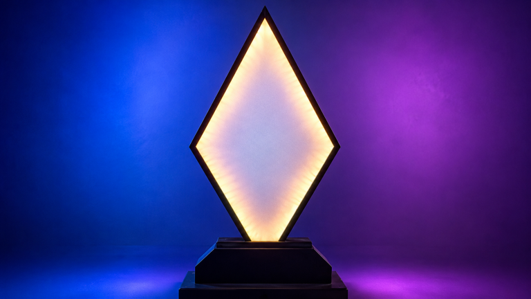 5ft Perspex Diamond on a Stand