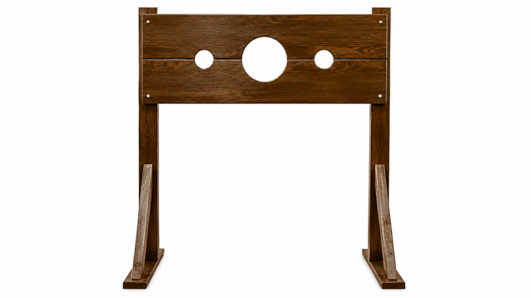 5ft Wooden 3D Stocks