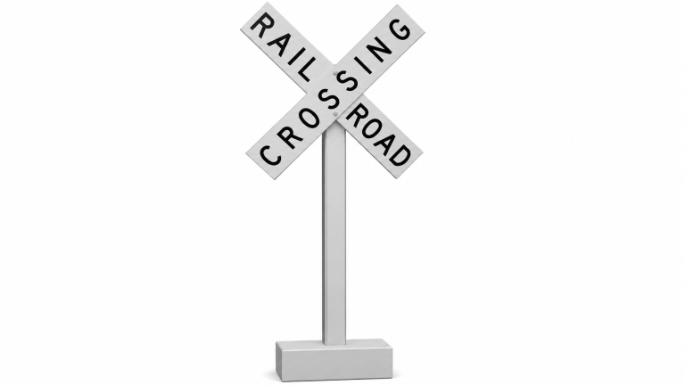 8ft Wooden 3D Rail Road Crossing Sign