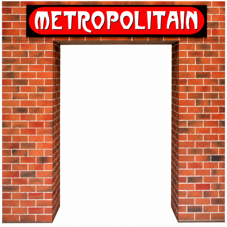 8x8ft 3D Wooden Metropolitain Entrance