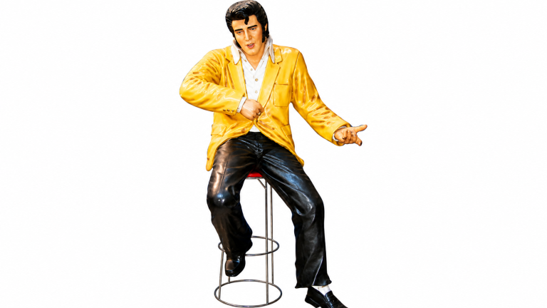 Life Size Resin Cast Elvis Sitting Statue