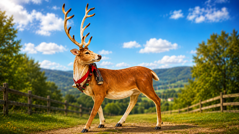 Life Size Resin Cast Reindeer Statue