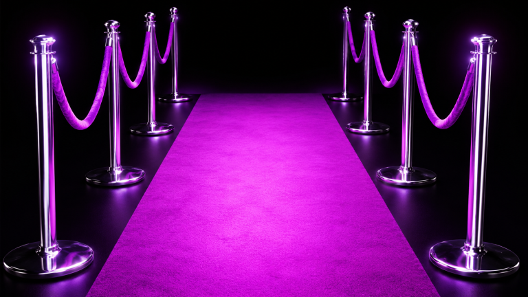 Purple Carpet, Rope & Posts