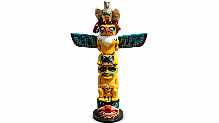Resin Cast Totem Pole Statue