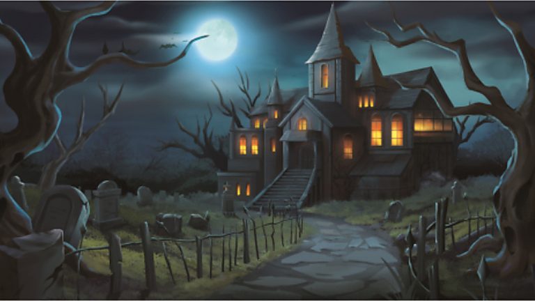 20x10ft-Spooky-House-with-Lights-Backdrop-1