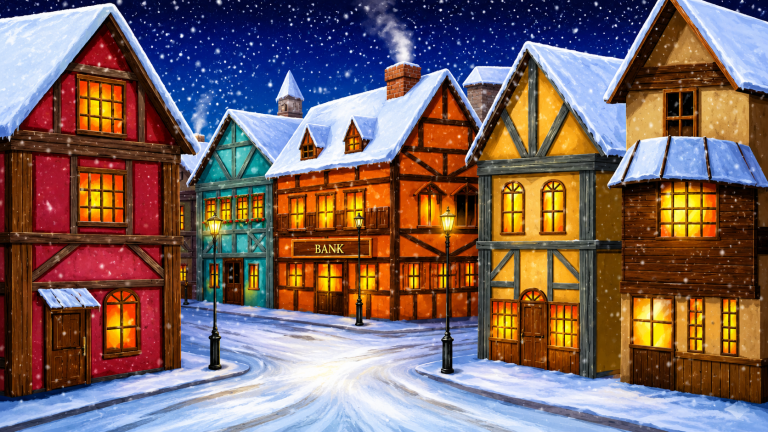 20x10ft-Town-Winter-Night-1-Backdrop