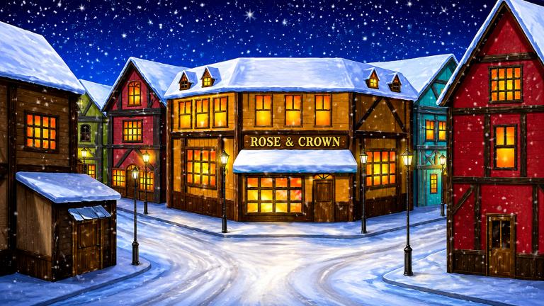 20x10ft-Town-Winter-Night-2-Backdrop
