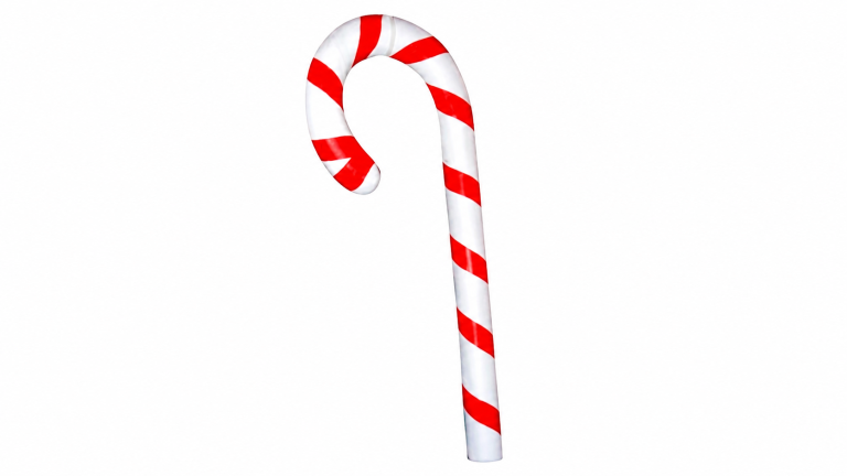 5ft Resin Cast Candy Cane