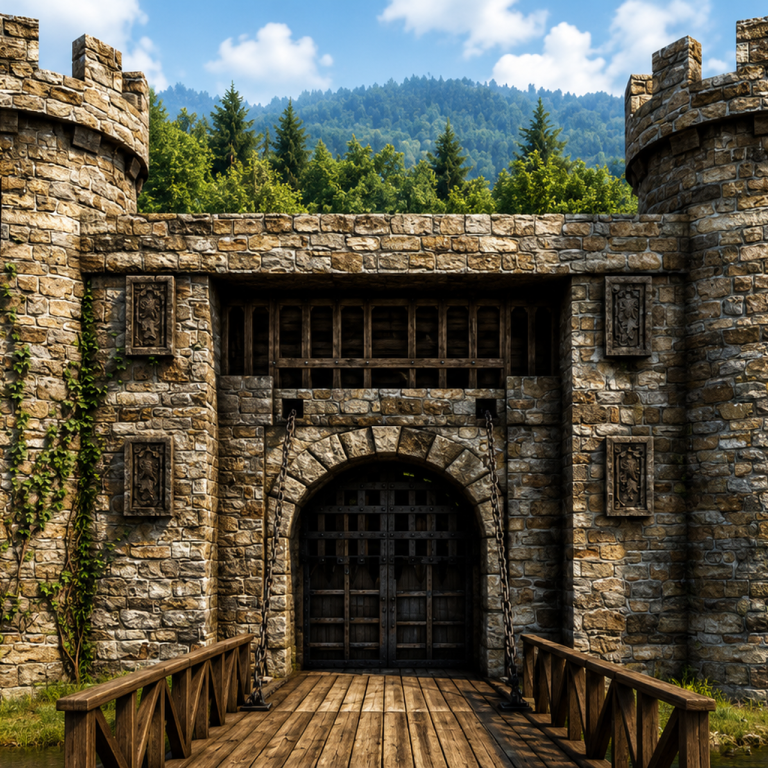 9x7ft Castle Photo Booth Backdrop