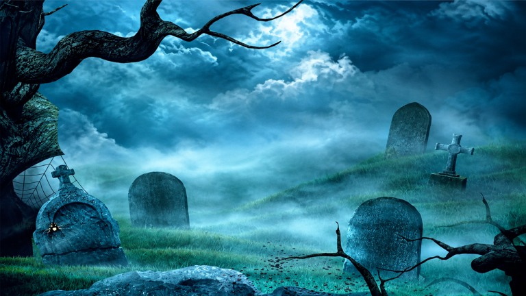 9x7ft Graveyard Photo Booth Backdrop