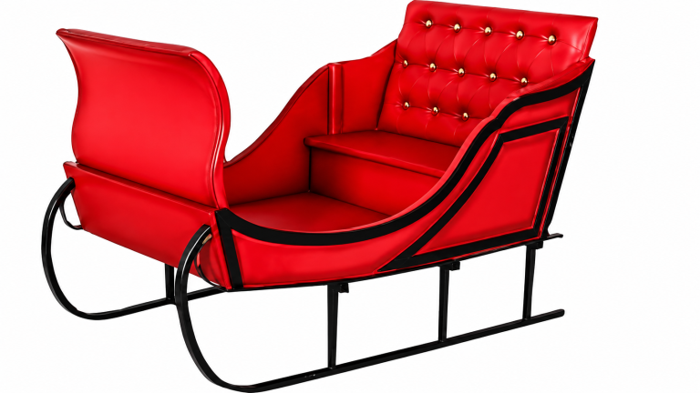 Life Size Resin Cast Sleigh Red
