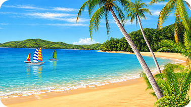 10x10ft Beach Scene Backdrop