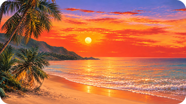 20x10ft Sunset Bay Backdrop
